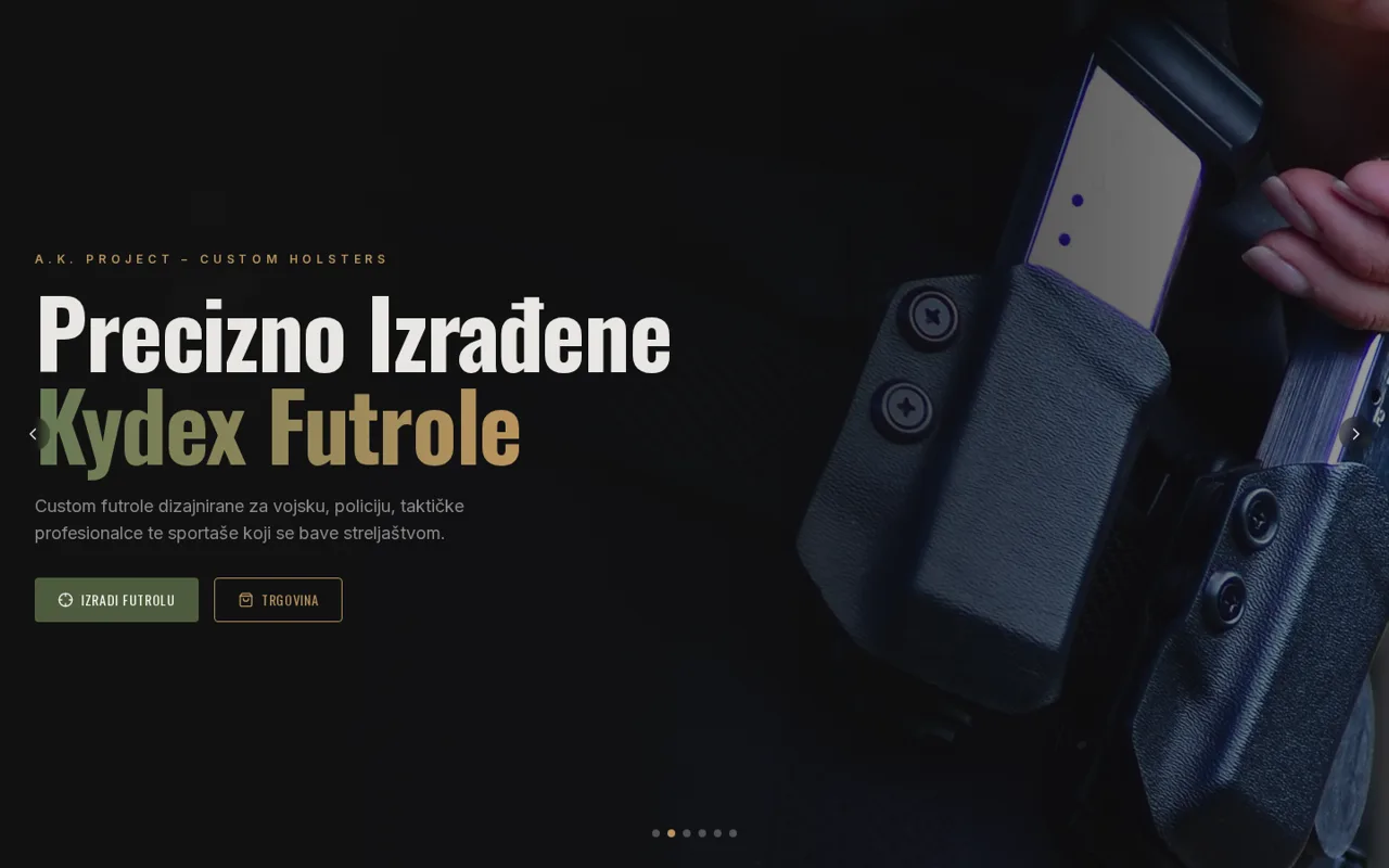 Web stranica projekta A.K. Project (Androkydex)